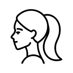 beautiful profile of young woman icon, beautiful profile of young woman vector