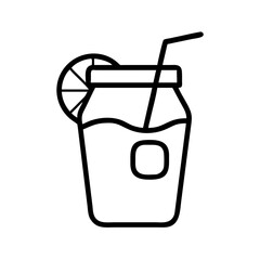 beverage icon, beverage line art - simple line art of beverage, perfect for beverage logos and icons and themed design 