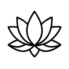 blossom lotus icon, blossom lotus line art - simple line art of blossom lotus, perfect for blossom lotus logos and icons and themed design 