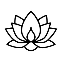 blossom lotus icon, blossom lotus line art - simple line art of blossom lotus, perfect for blossom lotus logos and icons and themed design 