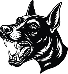 Aggressive dog vector illustration