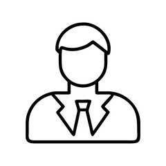 business person icon, business person line art - simple line art of business person, perfect for business person logos and icons and themed design 