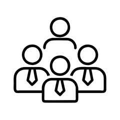 business teamwork icon, business teamwork line art - simple line art of business teamwork, perfect for business teamwork logos and icons and themed design 