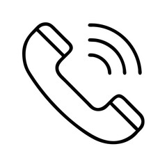 Obraz premium call icon, call line art - simple line art of call, perfect for call logos and icons and themed design 