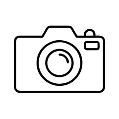 camera icon, camera line art - simple line art of camera, perfect for camera logos and icons and themed design 