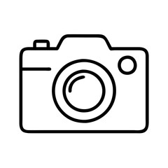 camera icon, camera line art - simple line art of camera, perfect for camera logos and icons and themed design 