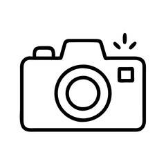 camera new icon, camera new line art - simple line art of camera new, perfect for camera new logos and icons and themed design 