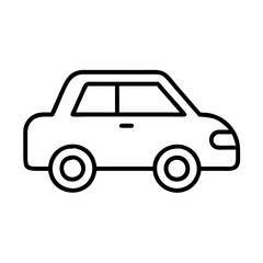 Fototapeta premium car icon, car line art - simple line art of car, perfect for car logos and icons and themed design 