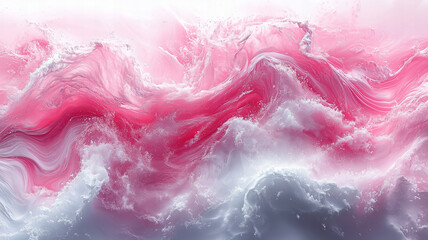 Obraz premium Dreamy Pink and White Cloudscape with Sparkles 