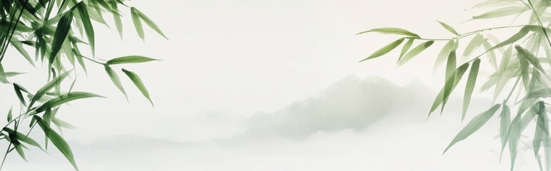 Naklejka premium bamboo in the sky