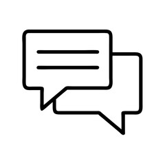 chat icon, chat line art - simple line art of chat, perfect for chat logos and icons and themed design 