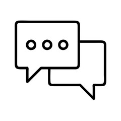 Naklejka premium chat flat icon, chat flat line art - simple line art of chat flat, perfect for chat flat logos and icons and themed design 