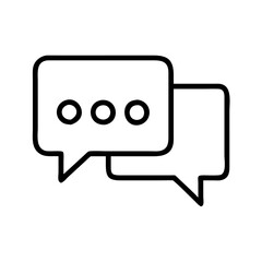 Naklejka premium chat icon, chat line art - simple line art of chat, perfect for chat logos and icons and themed design 