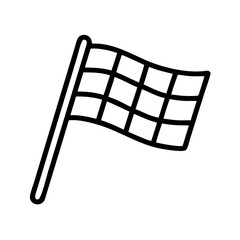 checke flag icon, checke flag line art - simple line art of checke flag, perfect for checke flag logos and icons and themed design 