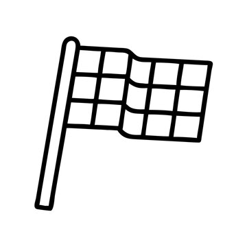 checke flag icon, checke flag line art - simple line art of checke flag, perfect for checke flag logos and icons and themed design 