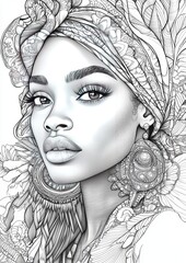 Black Women Coloring Pages