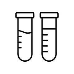chemistry tubes icon, chemistry tubes line art - simple line art of chemistry tubes, perfect for chemistry tubes logos and icons and themed design 