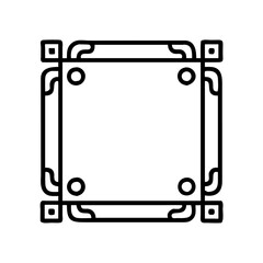decoration frame line border icon, chinese decoration frame line border vector