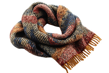 Cozy knit scarf with colorful patterns perfect for autumn and winter fashion accessories