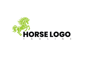 A jumping Green horse logo