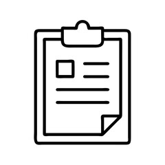 clipboard icon, clipboard line art - simple line art of clipboard, perfect for clipboard logos and icons and themed design 