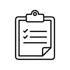 clipboard icon, clipboard line art - simple line art of clipboard, perfect for clipboard logos and icons and themed design 