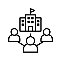 company icon, company line art - simple line art of company, perfect for company logos and icons and themed design 