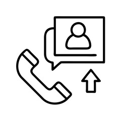 contact line icon, contact line line art - simple line art of contact line, perfect for contact line logos and icons and themed design 