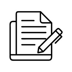 copywriting icon, copywriting line art - simple line art of copywriting, perfect for copywriting logos and icons and themed design 