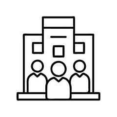 corporate icon, corporate line art - simple line art of corporate, perfect for corporate logos and icons and themed design 