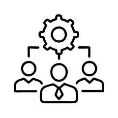 Obraz premium corporate management icon, corporate management line art - simple line art of corporate management, perfect for corporate management logos and icons and themed design 