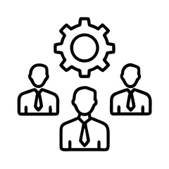 corporate management icon, corporate management line art - simple line art of corporate management, perfect for corporate management logos and icons and themed design 