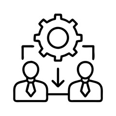 corporate management icon, corporate management line art - simple line art of corporate management, perfect for corporate management logos and icons and themed design 