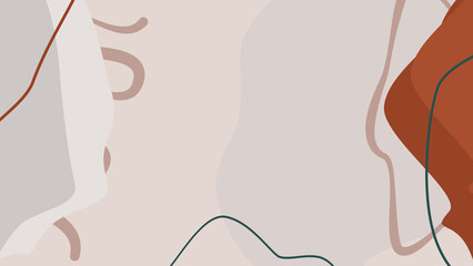 Abstract Fall Background With Leaves And Organic Shapes