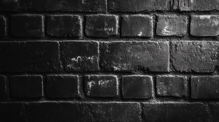 Fototapeta premium Dark, textured brick wall background