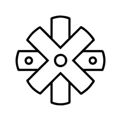 cross icon, cross line art - simple line art of cross, perfect for cross logos and icons and themed design 