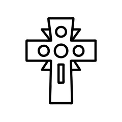 cross icon, cross line art - simple line art of cross, perfect for cross logos and icons and themed design 