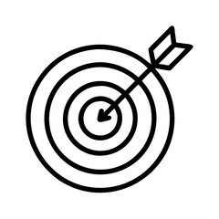 darts target aim icon, darts target aim line art - simple line art of darts target aim, perfect for darts target aim logos and icons and themed design 