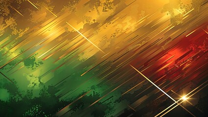 "Abstract Composition Featuring a Blend of Green, Yellow, Gold, Orange, Red, and Brown Tones, Creating a Warm, Vibrant, and Earthy Visual Experience Full of Dynamic Energy and Rich Color Depth"


