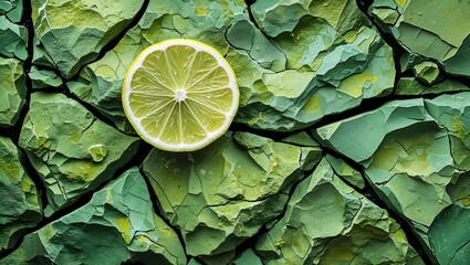 "Rough Texture Background in Green, Yellow, Lime, and Lemon Shades, Featuring a Bold and Refreshing Composition with Vibrant, Zesty Colors and a Natural, Organic Feel"

