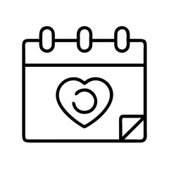 date icon, date line art - simple line art of date, perfect for date logos and icons and themed design 