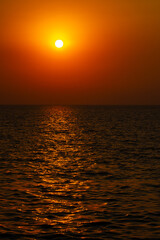 Beaufiful sunset at Sea shore at Nariman Point , Mumbai India