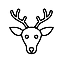 deer icon, deer line art - simple line art of deer, perfect for deer logos and icons and themed design 