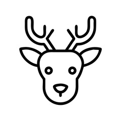 deer icon, deer line art - simple line art of deer, perfect for deer logos and icons and themed design 