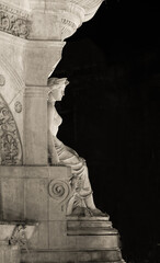 An Roman Sculpture of Roman goddess Flora  at Flora Fountain  in Churchgate Mumbai, Build in 1864