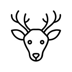 Fototapeta premium deer icon, deer line art - simple line art of deer, perfect for deer logos and icons and themed design 
