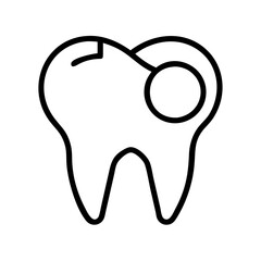dental icon, dental line art - simple line art of dental, perfect for dental logos and icons and themed design 