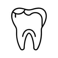 dental icon, dental line art - simple line art of dental, perfect for dental logos and icons and themed design 