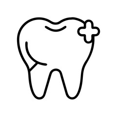 dental icon, dental line art - simple line art of dental, perfect for dental logos and icons and themed design 