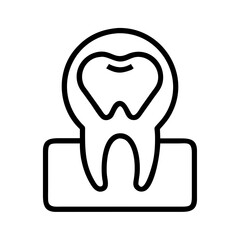 dental icon, dental line art - simple line art of dental, perfect for dental logos and icons and themed design 
